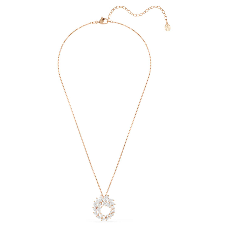 Mesmera pendant Marquise cut, White, 18K rose gold finish